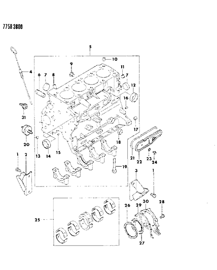 1987 Chrysler Conquest Cylinder Block Diagram 3 - Thumbnail