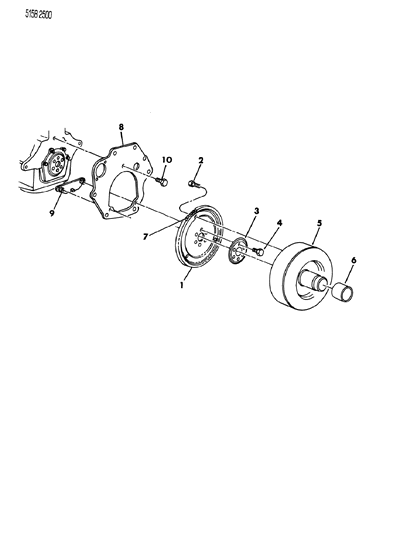 1985 Chrysler Executive Limousine Torque Converter, Drive Plate Diagram 2 - Thumbnail