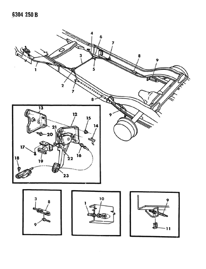 1987 Dodge Dakota Parking Brake Warning Switch Diagram for 4221760