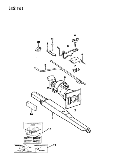 1987 Jeep Cherokee Wingscrew Diagram for 52000354