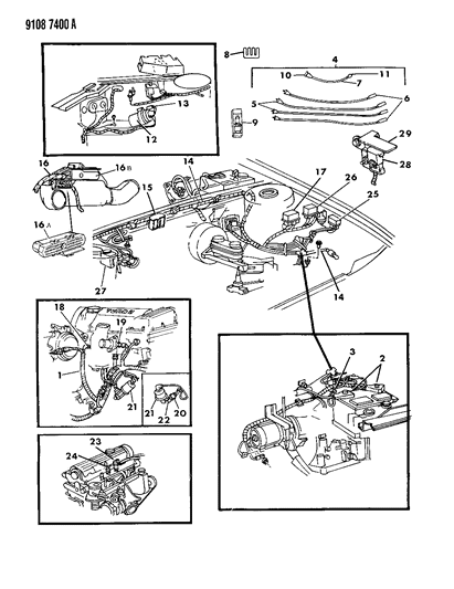 1989 Dodge Aries Control Module Diagram for R5235275