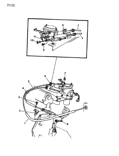 1985 Chrysler Executive Limousine Throttle Control Diagram 5 - Thumbnail