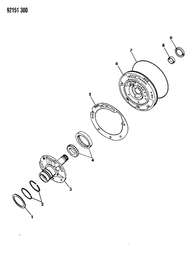 1992 Chrysler LeBaron GTC Oil Pump With Reaction Shaft Diagram 1 - Thumbnail