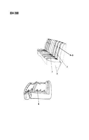 1988 Dodge Diplomat Rear Seat Diagram 1 - Thumbnail