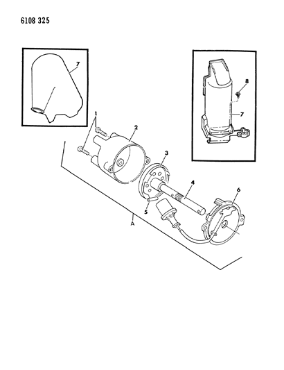 1986 Chrysler LeBaron Base Distributor Diagram 2 - Thumbnail