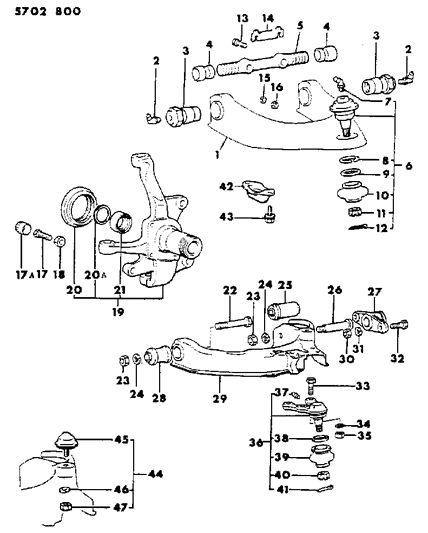 1986 Dodge Ram 50 Shim, Camber Adjust (1.00Mm Thick ) (1987) Diagram for MB176288