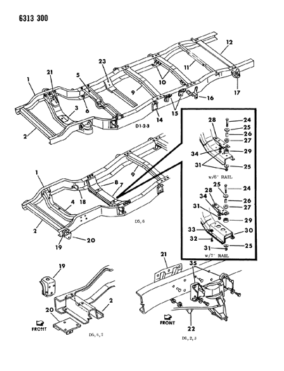 1987 Dodge D150 Frame Diagram 1 - Thumbnail