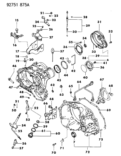 1993 Dodge Colt Pipe Bolt Diagram for MF140227