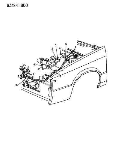 1993 Dodge Daytona Plumbing - Heater Diagram 1 - Thumbnail