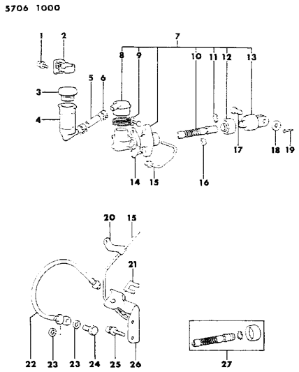 1986 Dodge Conquest Clutch Master Cylinder Diagram