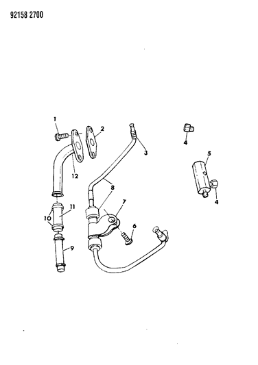 1992 Chrysler LeBaron Sedan Oil Lines Diagram 2 - Thumbnail