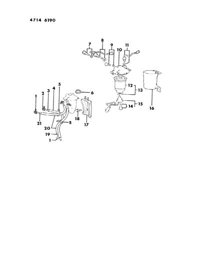 1984 Dodge Ram 50 Fuel Filter Diagram 1 - Thumbnail