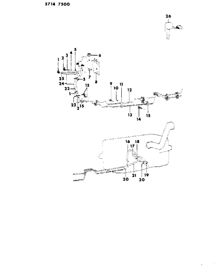 1986 Dodge Ram 50 Fuel Line Diagram 1 - Thumbnail