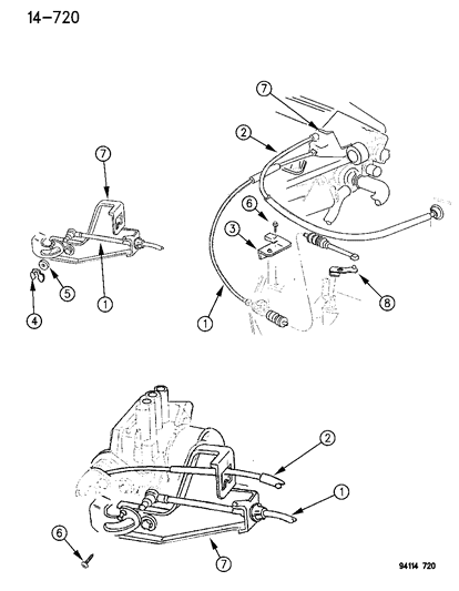 1994 Chrysler LeBaron Sedan Throttle Control Diagram 2 - Thumbnail