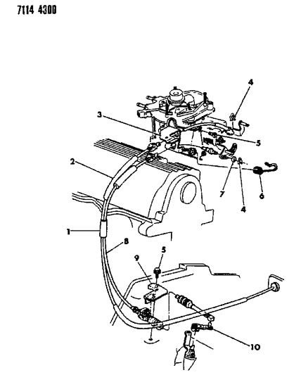 1987 Dodge Caravan Throttle Control Diagram 2 - Thumbnail