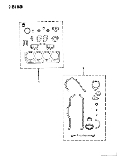 1991 Jeep Comanche Engine Gasket Sets Diagram 1 - Thumbnail