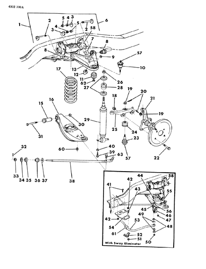 1984 Dodge W150 Nut, Radiator Grille, Front End Hold Down Diagram for 152346