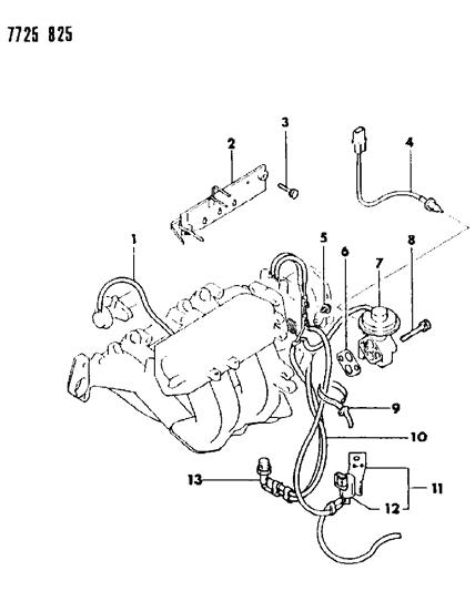 1988 Dodge Colt EGR System Diagram 1 - Thumbnail