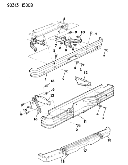 1992 Dodge W250 Step Pad Diagram for 52007109