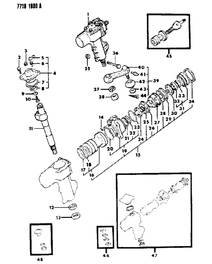 1987 Dodge Ram 50 Gear - Power Steering Diagram 1 - Thumbnail