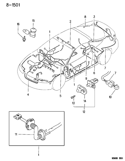 1996 Chrysler Sebring Coupe Wiring - Body & Accessories Diagram