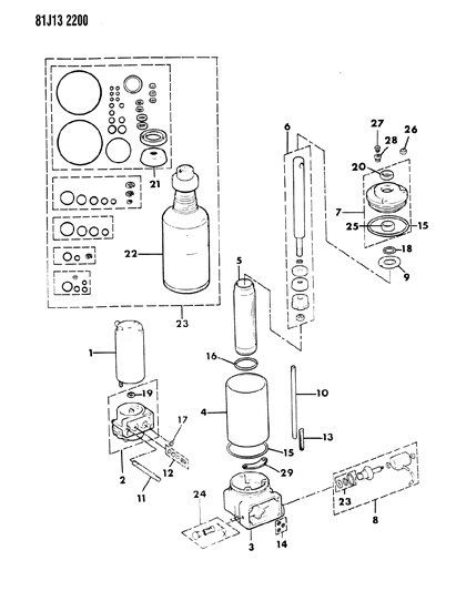 1984 Jeep J10 Snow Plow - Power Lift Unit Diagram