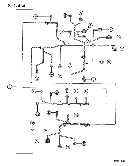 1995 Dodge Stratus Wiring, Ground Jumper Diagram for 4604566