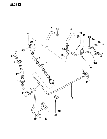 1985 Jeep Cherokee Valve, Pulse Air Control Diagram for 33000355