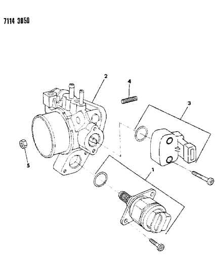 1987 Dodge Aries Throttle Body Diagram 1 - Thumbnail