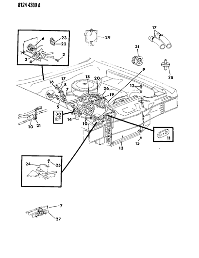 1988 Chrysler Fifth Avenue Plumbing - A/C & Heater Diagram