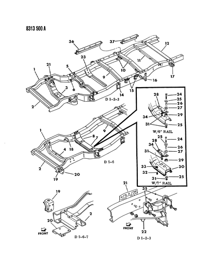 1989 Dodge D350 Shackle Bracket, Rear Diagram for 4039660