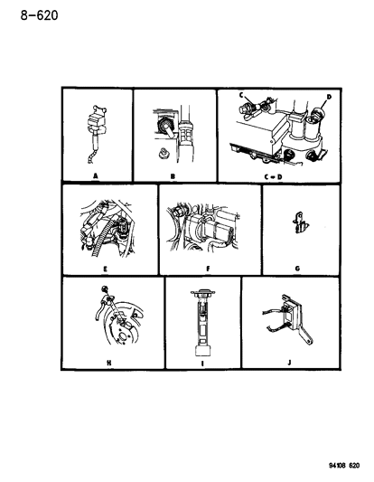 1994 Chrysler LeBaron Sedan Sensors Diagram