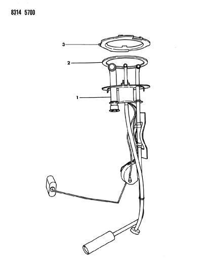 1988 Dodge D150 Fuel Gauge Sending Unit Diagram for 4051871