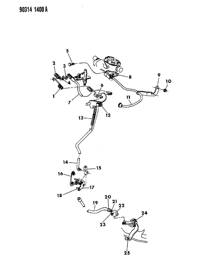 1990 Dodge D150 Throttle Control Diagram 2 - Thumbnail