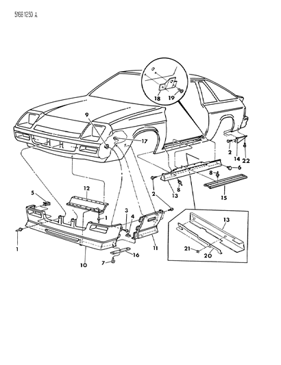 1985 Dodge Omni Ground Effects Package - Exterior View Diagram 2 - Thumbnail