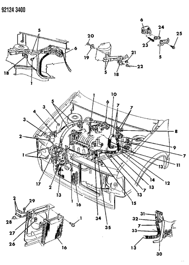 1992 Dodge Grand Caravan Discharge Hose Diagram for 4773375
