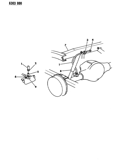 1987 Dodge D150 Vent, Axle Rear Diagram