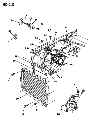 1992 Chrysler LeBaron Sedan Plumbing - A/C & Heater Diagram 3 - Thumbnail