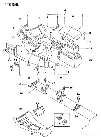 1991 Dodge Stealth Screw, Floor Console 3X10 Tapping Diagram for MF453662