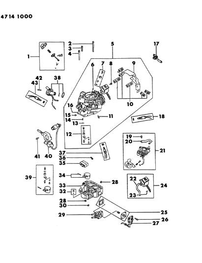 1984 Dodge Colt Carburetor Inner Parts Diagram 2 - Thumbnail