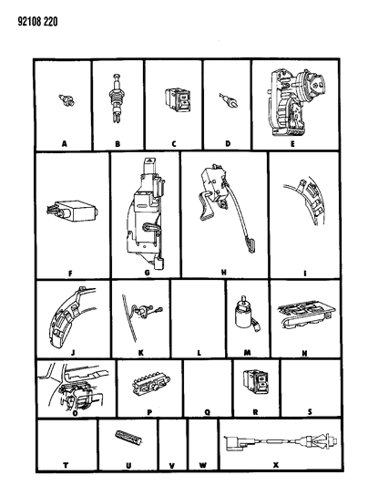 1992 Chrysler LeBaron Brake Switch Diagram for 4373537