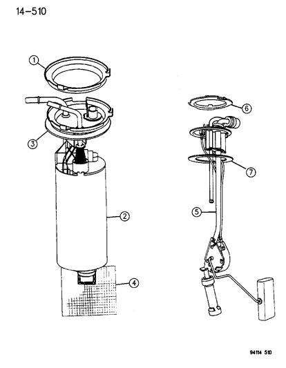 1995 Dodge Spirit Tank Gauge Seal Diagram for 3404451