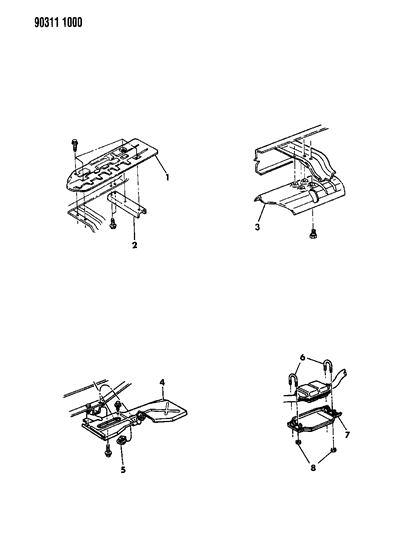 1992 Dodge D150 Heat Shields - Exhaust Diagram