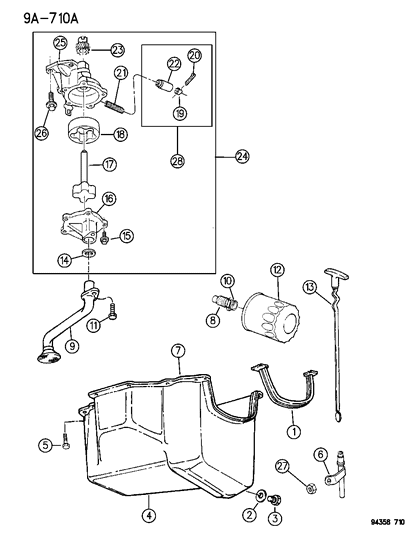 1994 Dodge Dakota Engine Oiling Diagram 1 - Thumbnail