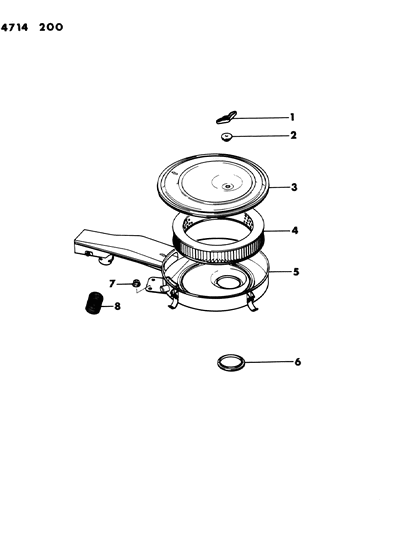 1984 Dodge Colt Air Cleaner Diagram 3 - Thumbnail