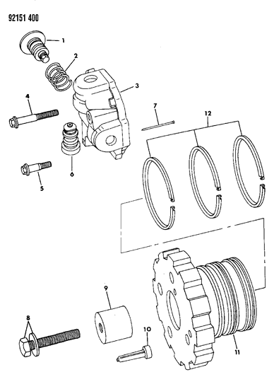1992 Chrysler LeBaron GTC Governor, Automatic Transaxle Diagram