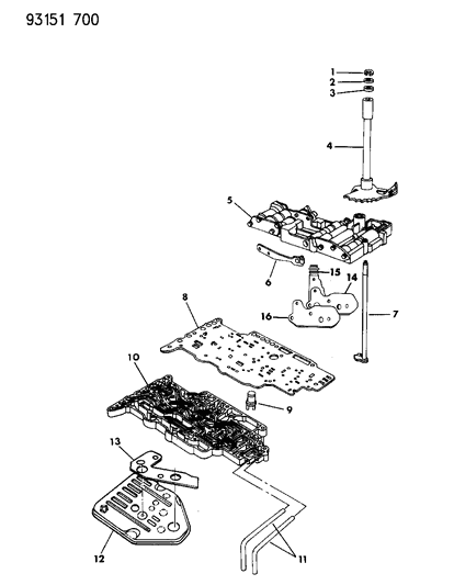 1993 Chrysler LeBaron GTC Valve Body Diagram 1 - Thumbnail