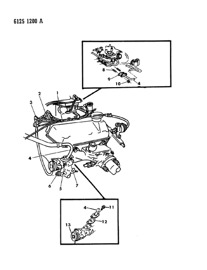 1986 Chrysler LeBaron Base EGR System Diagram 1 - Thumbnail