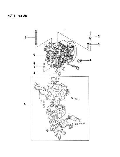 1984 Dodge Ram 50 Carburetor & Gasket Set Diagram 2 - Thumbnail