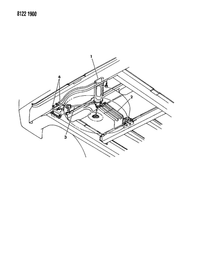 1988 Dodge Caravan Spare Tire Stowage Diagram 1 - Thumbnail